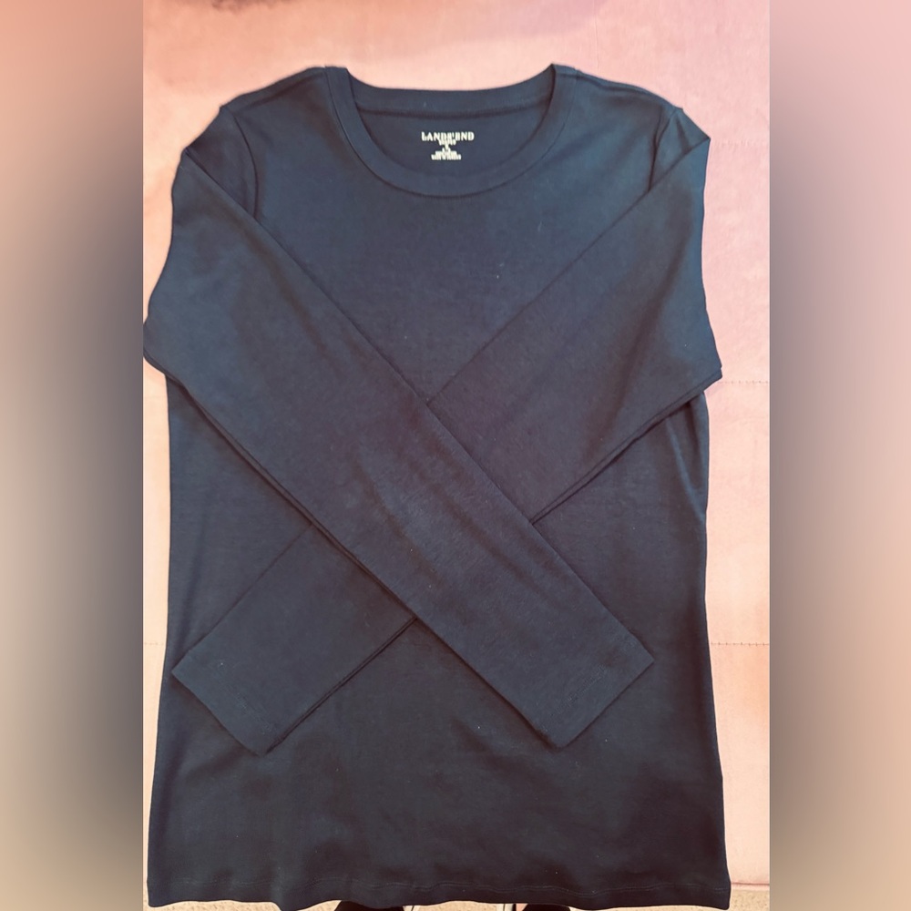 Lands' End Women's Long Sleeve Tee - Black